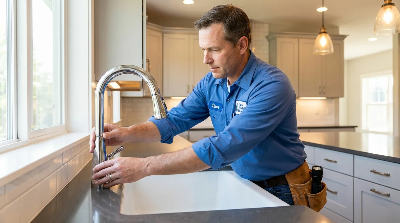 Kitchen faucet installation by Johns Plumbing LLC in Saint Michaels